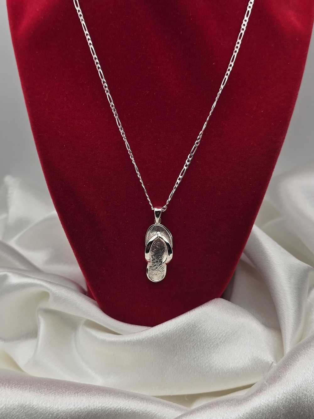 Sterling Silver 925 Sexy Sandal Pendant Necklace